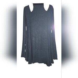 Free People Black Long Sleeve Top